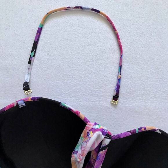 Bar III NWT Cut Out Floral Swimwear Women L - Picture 9 of 11